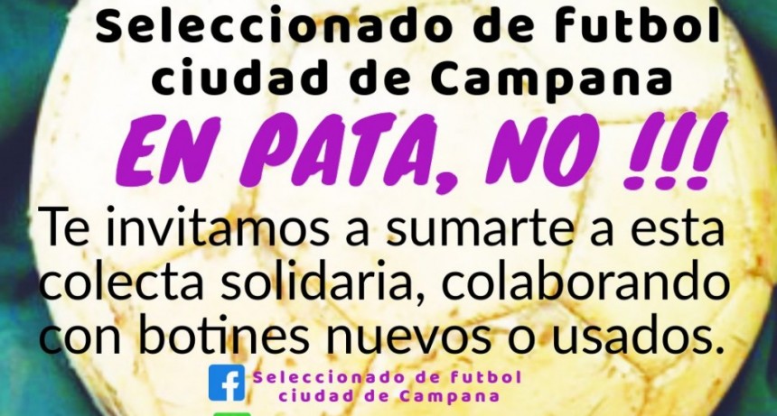 Colecta solidaria del seleccionado de futbol  ciudad de Campana