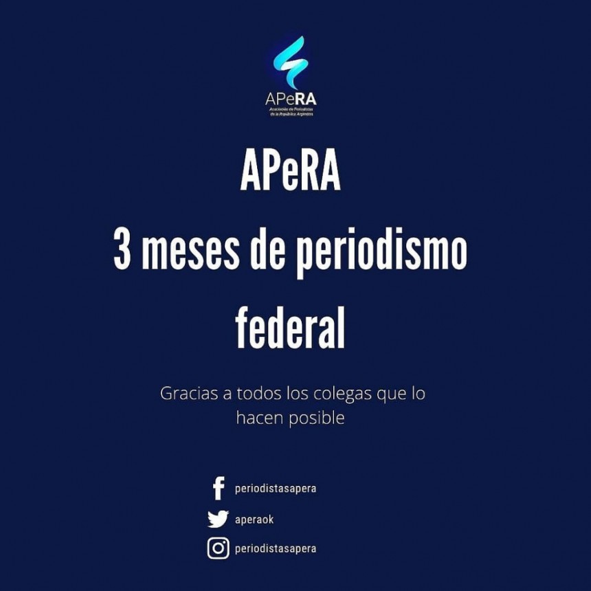 APeRA: tres meses de periodismo federal