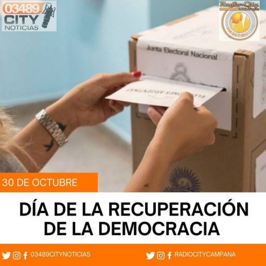 30 de Octubre : DIA DE LA RECUPERACION DE LA DEMOCRACIA