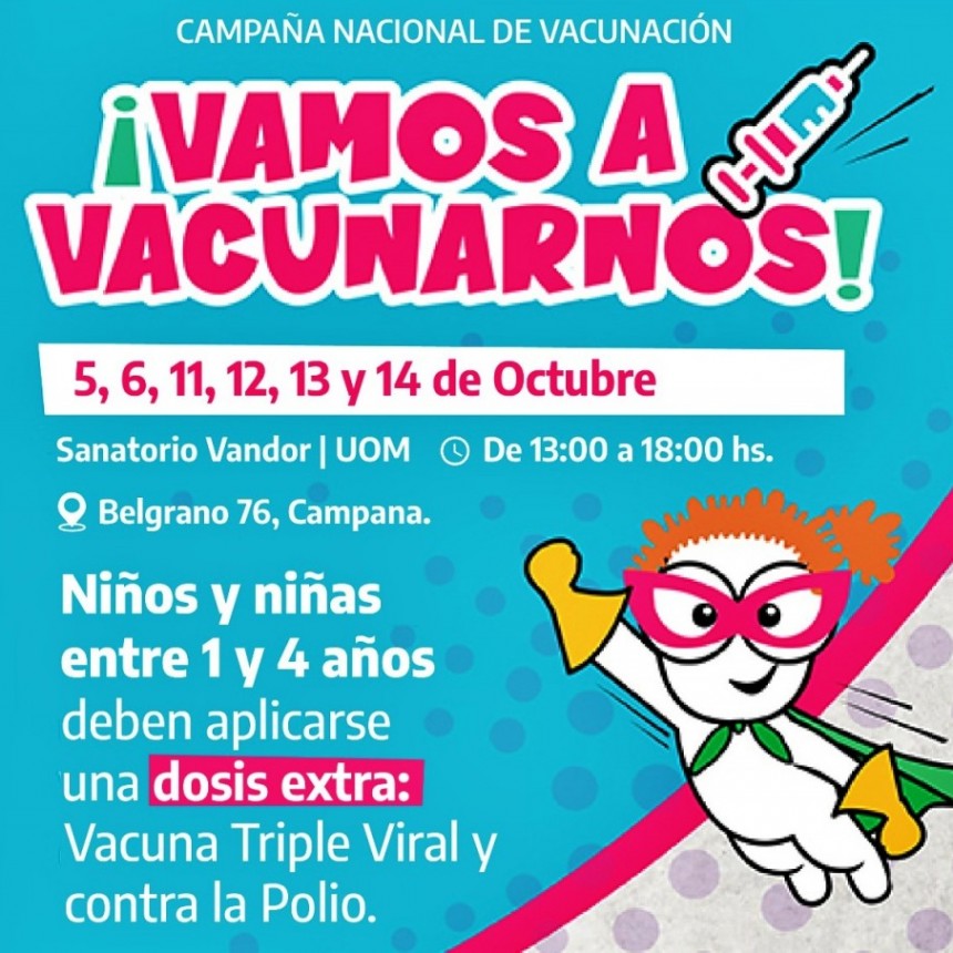 La campaña nacional “Vamos a Vacunarnos”  llega al Sanatorio Vandor