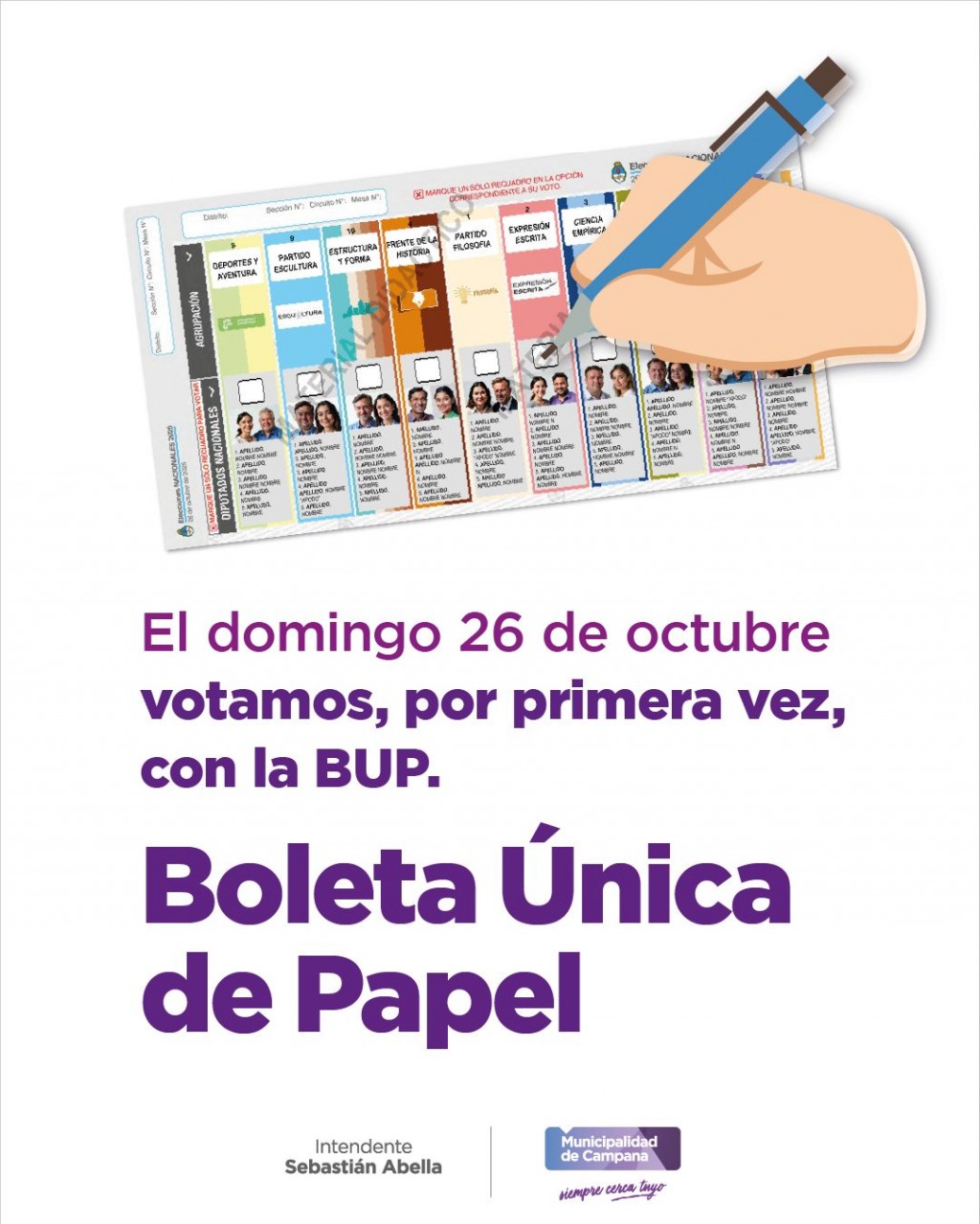 Campana votará por primera vez con Boleta Única de Papel