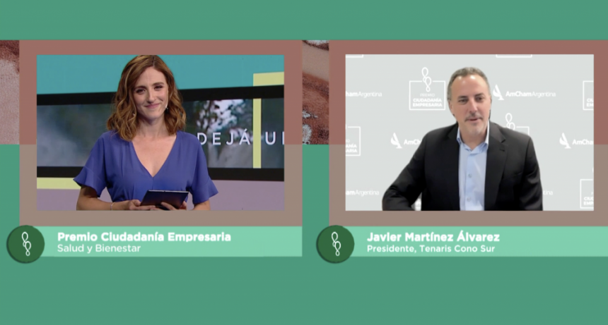 Tenaris recibió el Premio Ciudadanía Empresaria de AmCham por el apoyo a sus comunidades durante la pandemia. 
