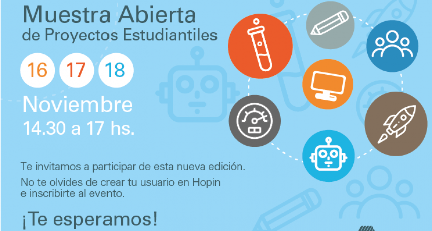 La Escuela Técnica Roberto Rocca organiza una Muestra Abierta de Proyectos Estudiantiles online