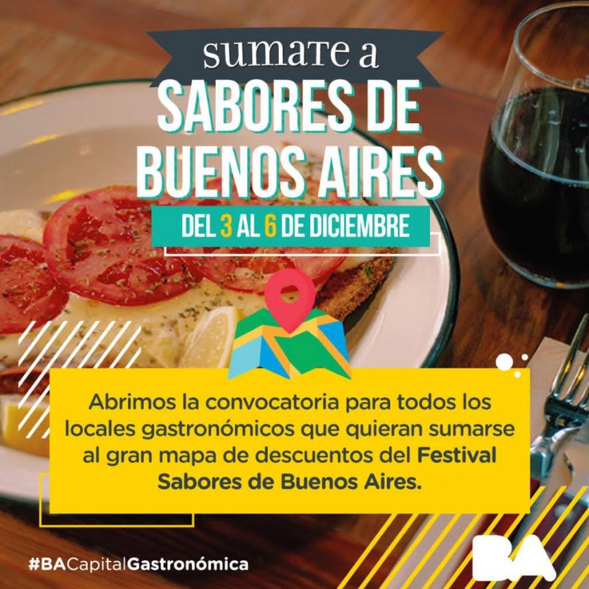 Convocan a locales gastronómicos a participar del Festival Sabores de Buenos Aires 