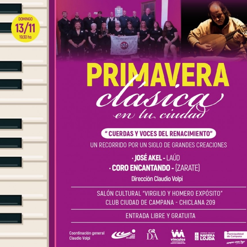 “Cuerdas y Voces del Renacimiento”, último concierto de Primavera Clásica en tu Ciudad 