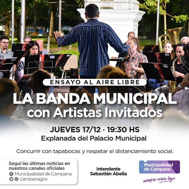 Este jueves vuelven los ensayos abiertos de la Banda Municipal 