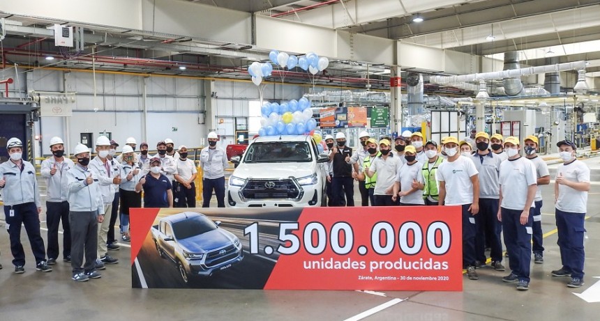 TOYOTA ALCANZÓ LA PRODUCCIÓN DE UN MILLÓN Y MEDIO DE VEHÍCULOS EN ARGENTINA