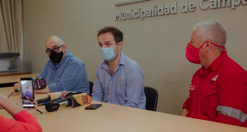 El Intendente destacó el intenso trabajo del Municipio frente a los daños causados por el temporal