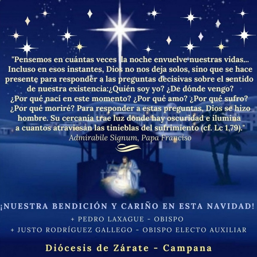 MENSAJE A NUESTRA COMUNIDAD DEL OBISPO DE LA DIOCESIS ZARATE CAMPANA
