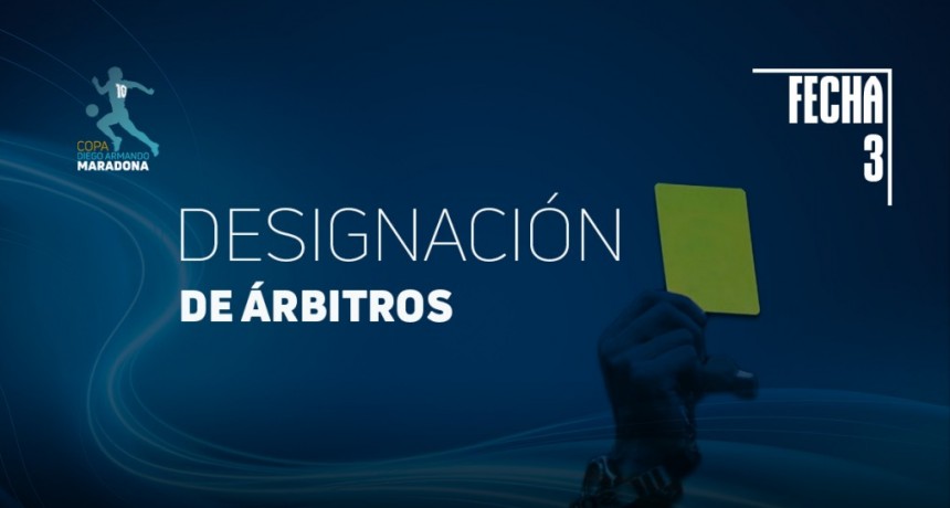Árbitros para el tercer episodio de la Copa Diego Maradona