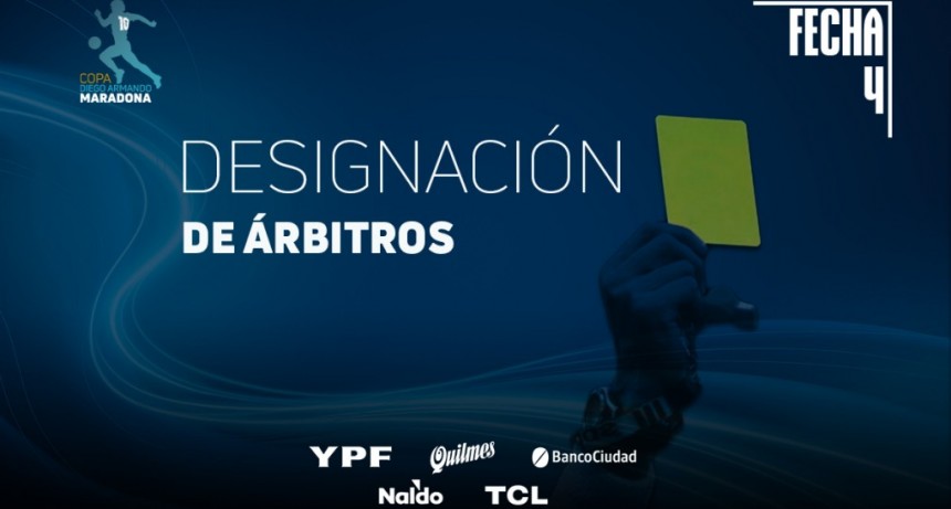 Árbitros para el cuarto episodio de la Copa Diego Maradona