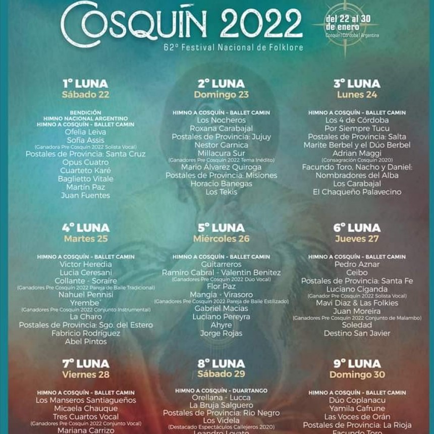 Hoy comienza el Festival de Cosquín