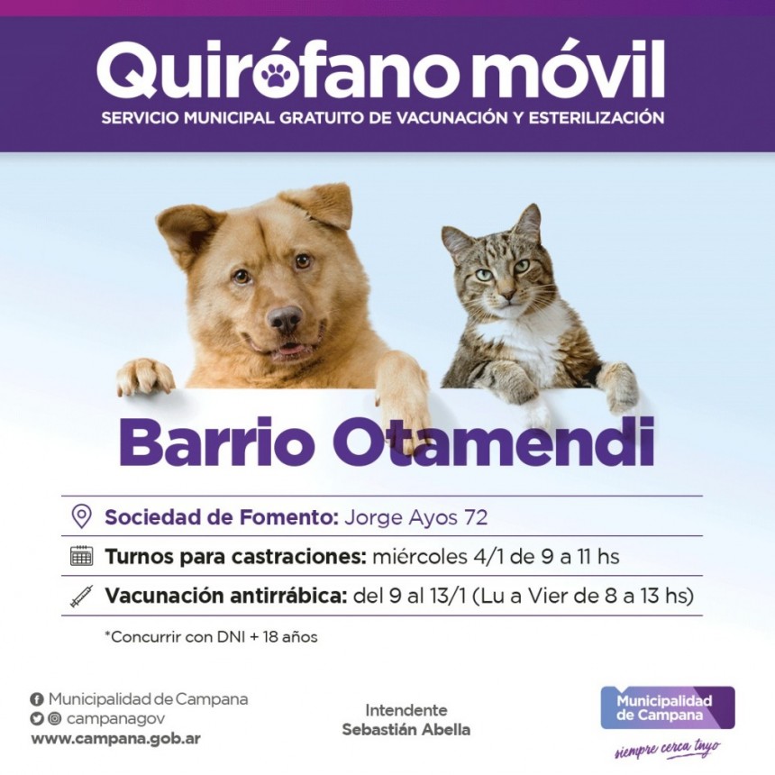 Con un operativo en Otamendi, el quirófano móvil pone en marcha su cronograma del 2023   