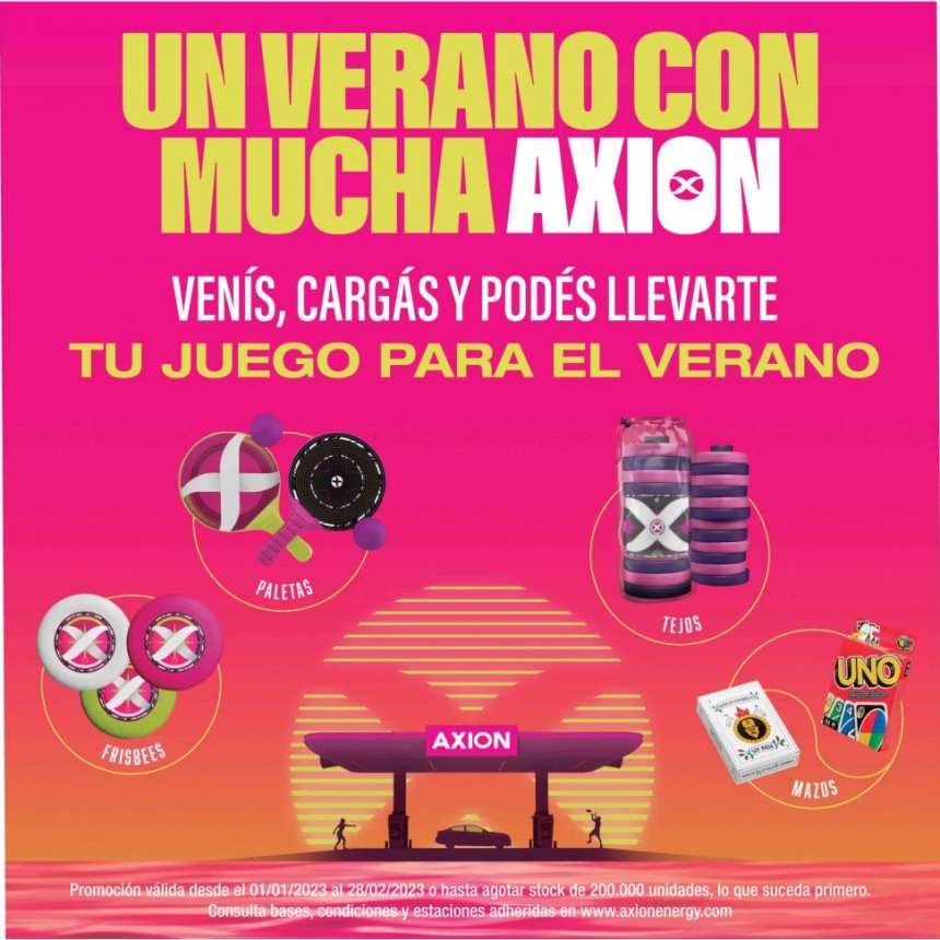 AXION energy recibe el verano con una promo para disfrutar en vacaciones