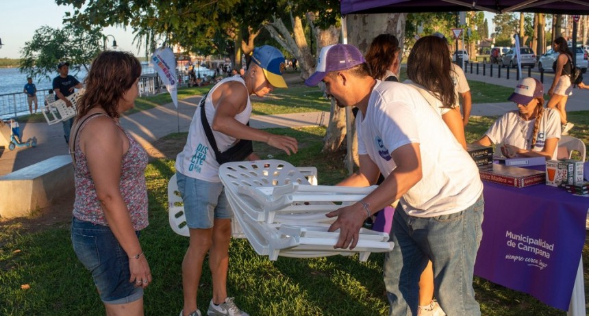 Costanera: el Municipio amplía la entrega de lonas, reposeras y juegos de mesa