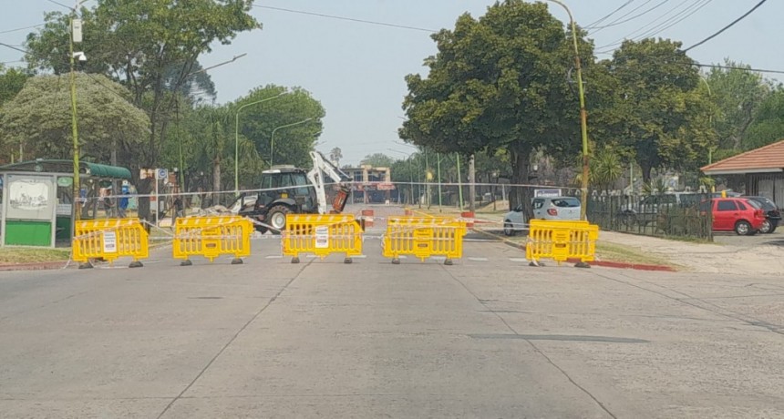 Cortan el tránsito en Boulevard Sarmiento y Bertolini por reparaciones