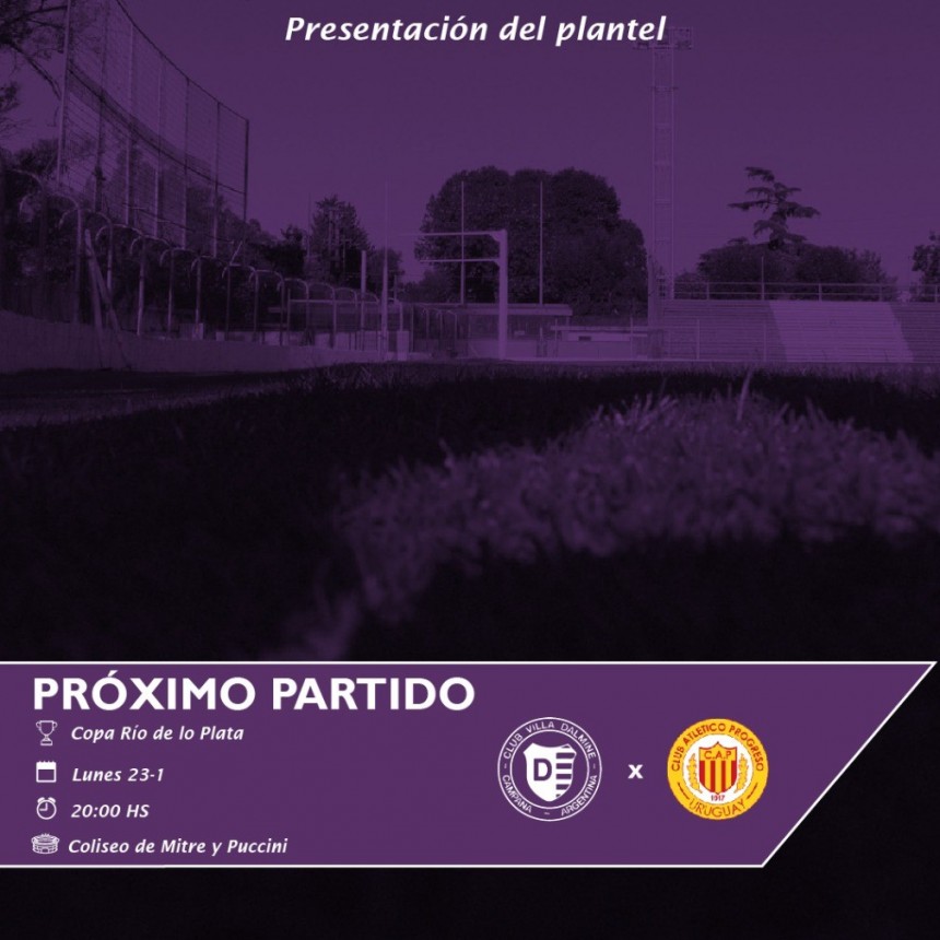 VILLA DALMINE PRESENTA OFICIALMENTE SU EQUIPO ESTE LUNES
