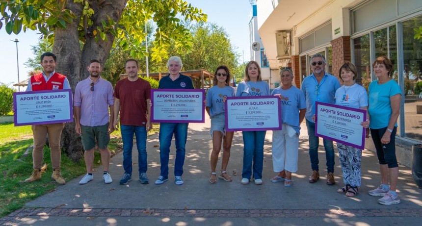 Instituciones de la ciudad recibieron aportes solidarios de las Fiestas del C.B.C