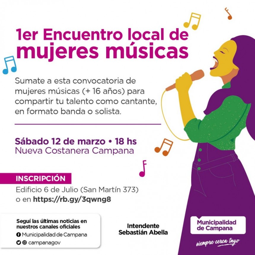 Se viene el primer encuentro local de mujeres músicas