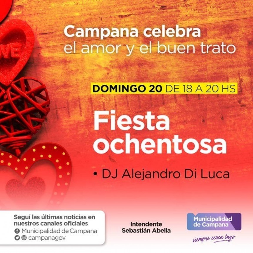Con una Fiesta Ochentosa se celebra el amor