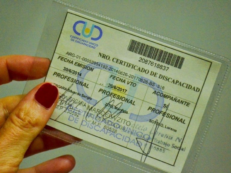 Prorrogan por un año los vencimientos de los Certificados Únicos de Discapacidad