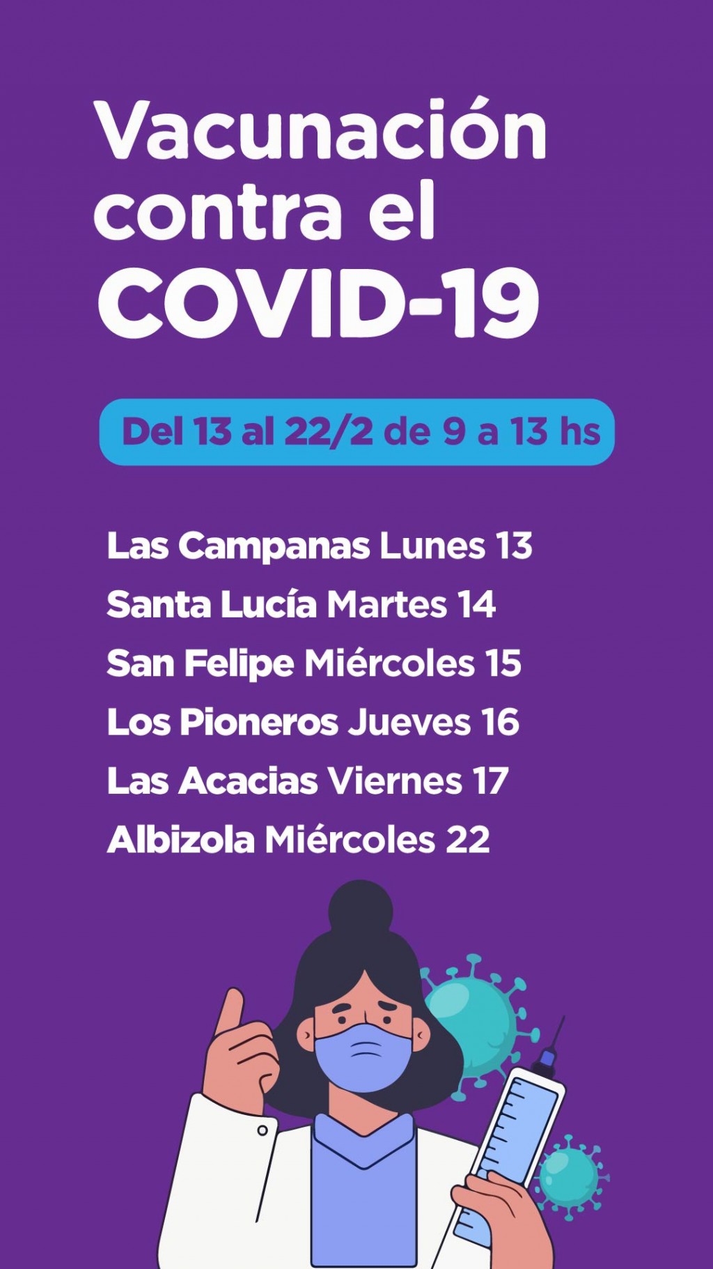 Covid: El vacunatorio itinerante seguirá recorriendo los barrios