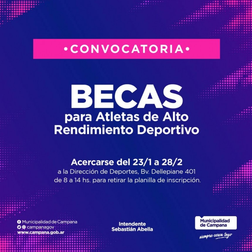 Continúa abierta la convocatoria para acceder a las Becas de Alto Rendimiento Deportivo