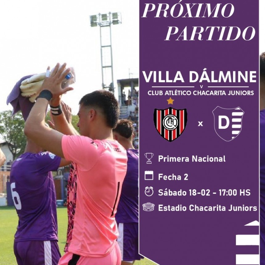 Villa Dálmine vs Chacarita Juniors : día, horario y árbitro confirmado
