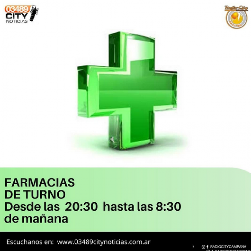 FARMACIAS DE TURNO EN CAMPANA