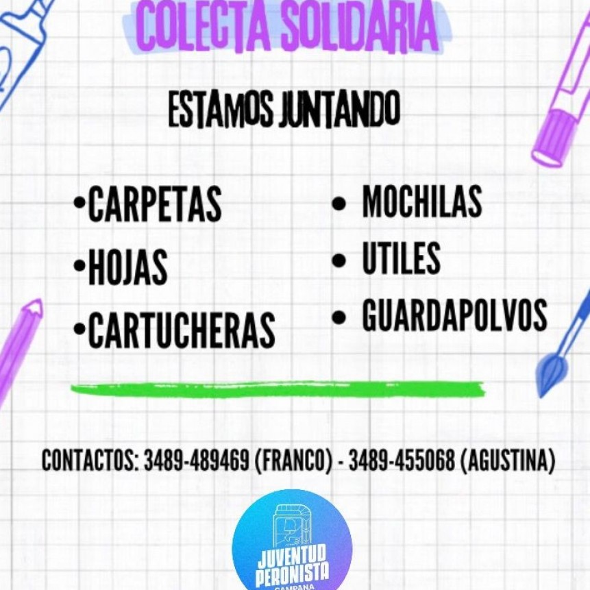 La juventud del PJ lanza la campaña solidaria 
