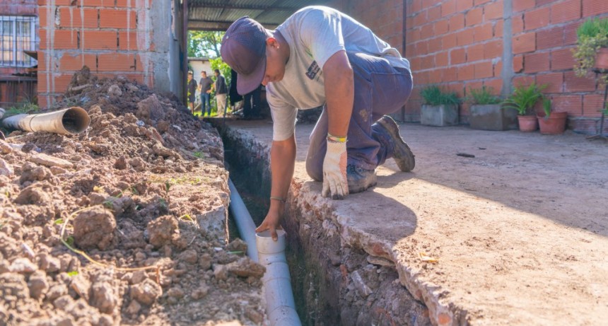 La Esperanza: el Municipio concreta la segunda etapa de la obra de conexión cloacal