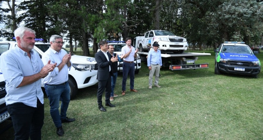 Kicillof puso en funcionamiento nuevos patrulleros para la Policía Rural de Ayacucho 