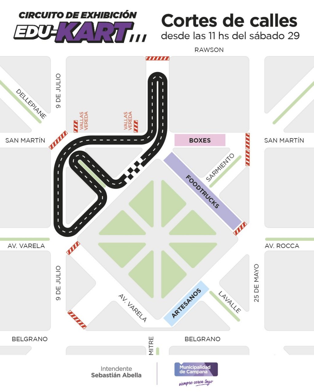 Informan los cortes de tránsito por el Festival “Edu-Kart” 
