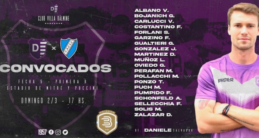 Villa Dálmine recibe al puntero Villa San Carlos a las 17 horas