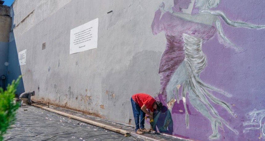   Plazoleta del Tango: comenzaron los trabajos de remodelación