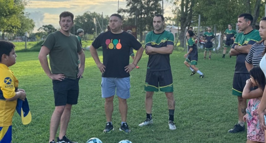 El Club Santa Lucía recibió importante apoyo de Concejal para mejorar su predio y sumar material deportivo