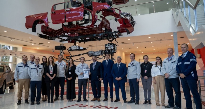 Toyota Argentina obtuvo la certificación OEA Seguridad de la Aduana, que reconoce su confiabilidad en el comercio exterior