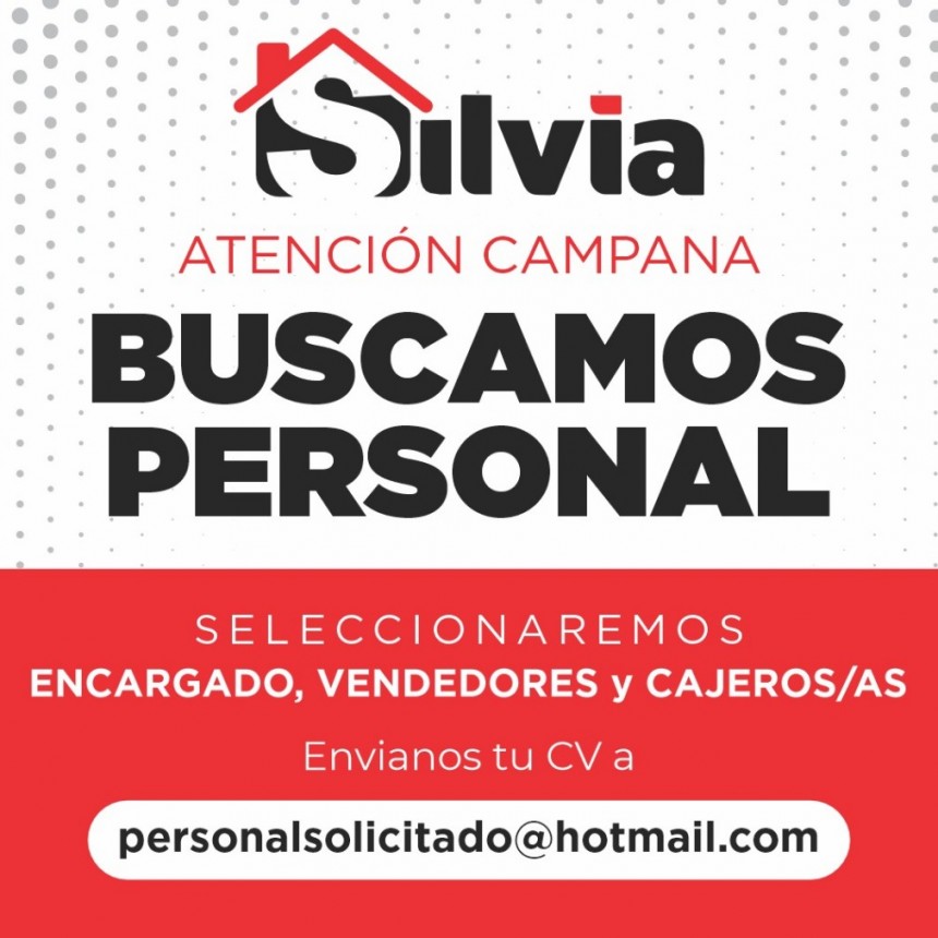 Casa Silvia Seleccionará personal en Campana