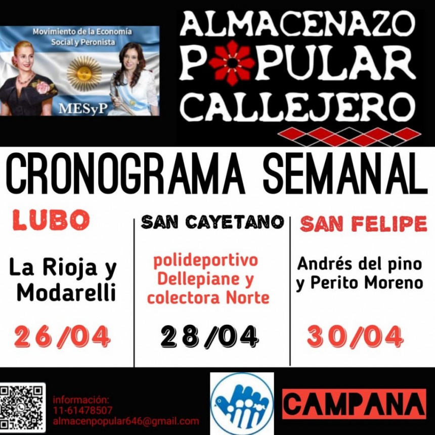 D&iacute;as y horarios para los almacenes populares  con productos a precios accesibles
