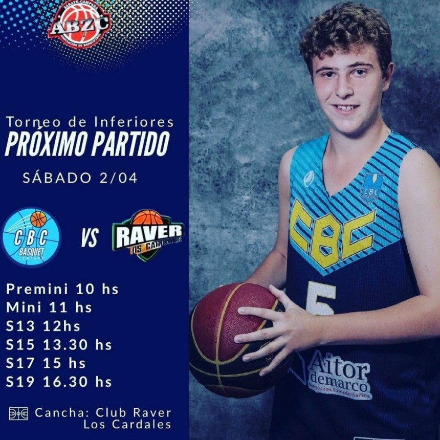 El C.B.C juega este sábado como local en formativas