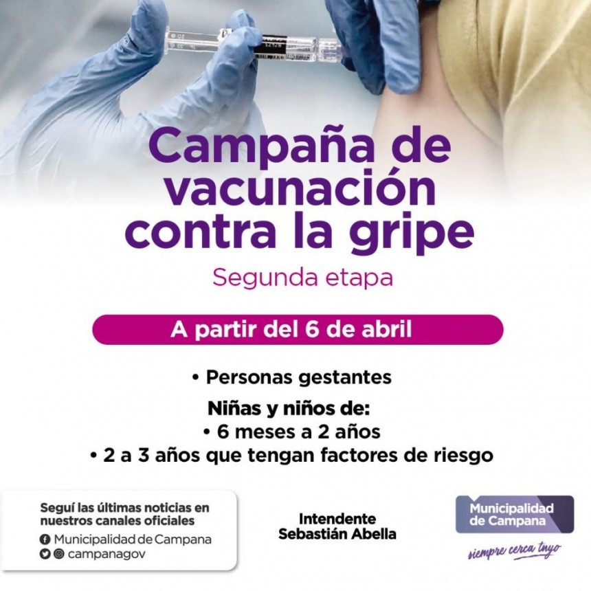 El miércoles comenzará la segunda etapa de la vacunación antigripal