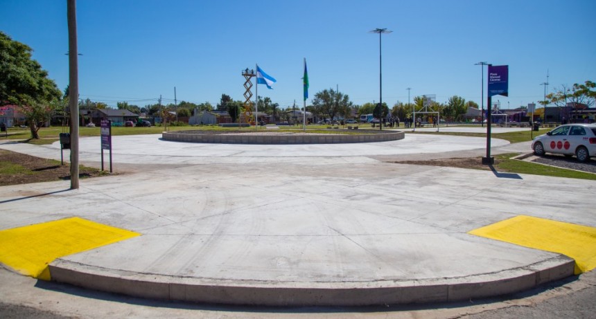 El Municipio y Trafigura remodelaron la plaza del barrio Lubo