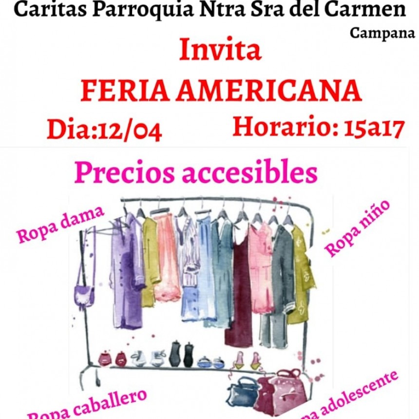 FERIA AMERICANA EN CARITAS PARROQUIA NUESTRA SEÑORA DEL CARMEN