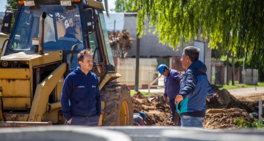 Avanza la construcción del colector cloacal en Las Campanas