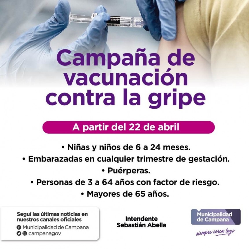 Vacuna antigripal: desde este viernes se podrán vacunar todos los grupos priorizados 