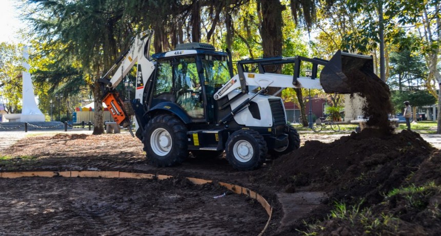   Avanza la obra que revalorizará la Plaza Italia