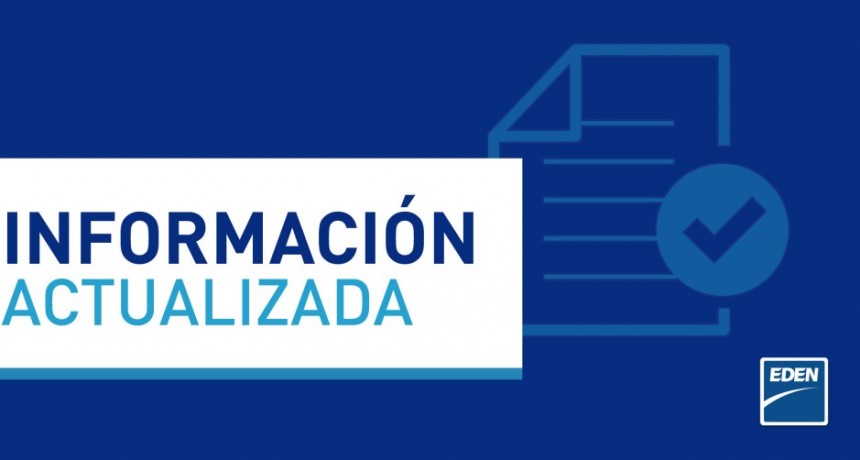 EDEN actualiza información sobre el servicio