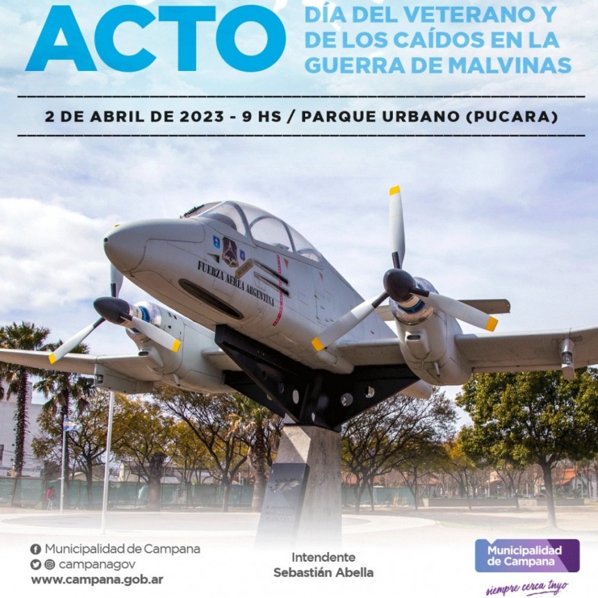 El Municipio invita a los vecinos a participar del homenaje a los héroes de Malvinas