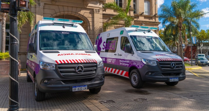 El Municipio renovó dos de las ambulancias del SAME que mejorarán la asistencia en emergencias   