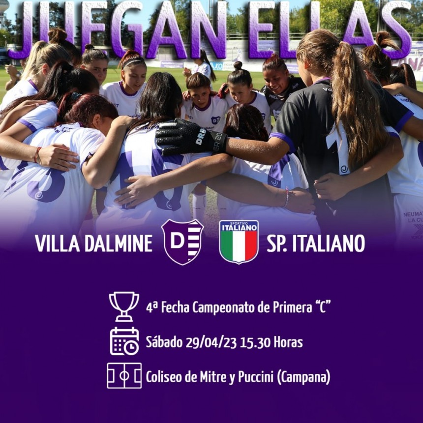 Villa Dálmine : El sábado juegan las chicas en Campana